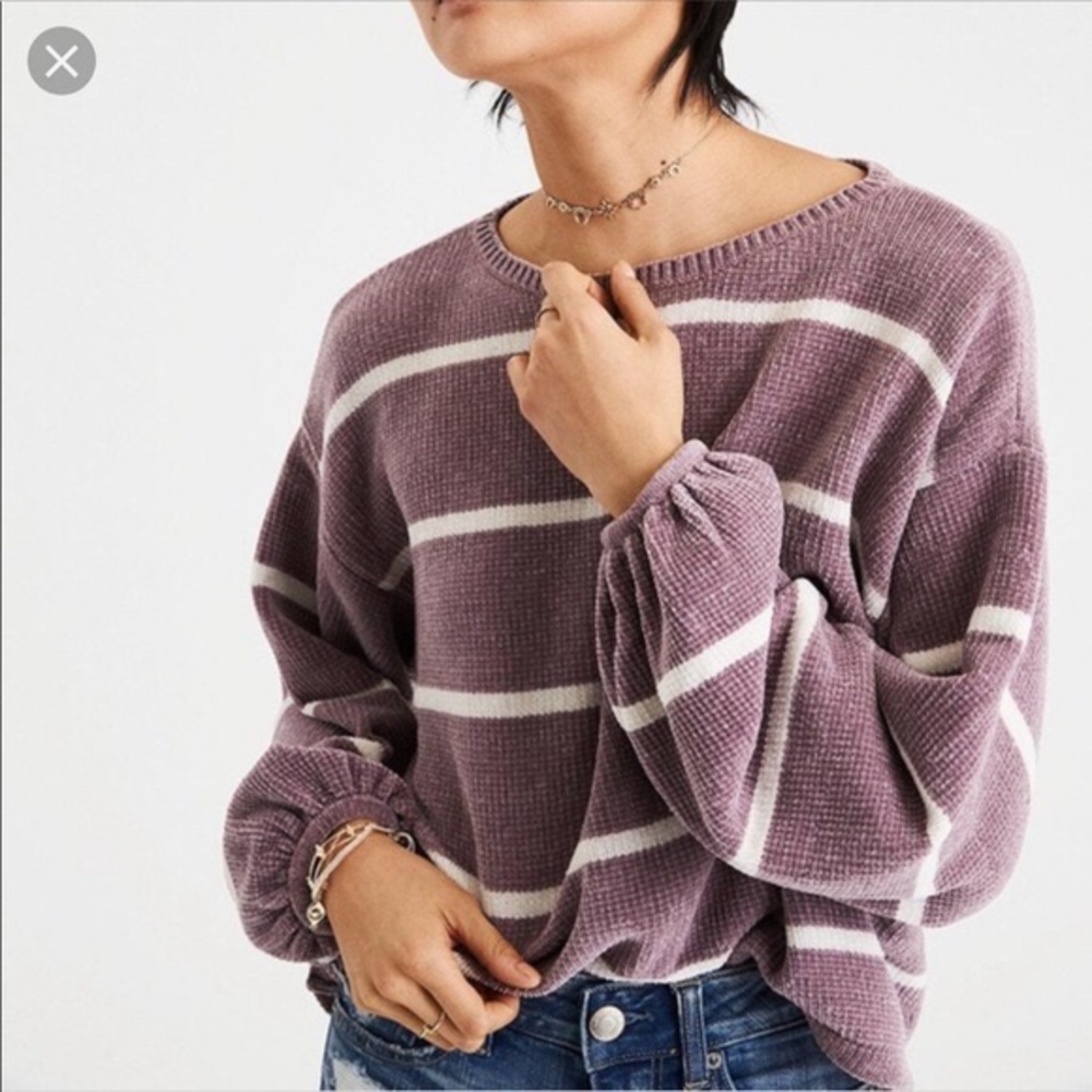 Stripe crop sweater